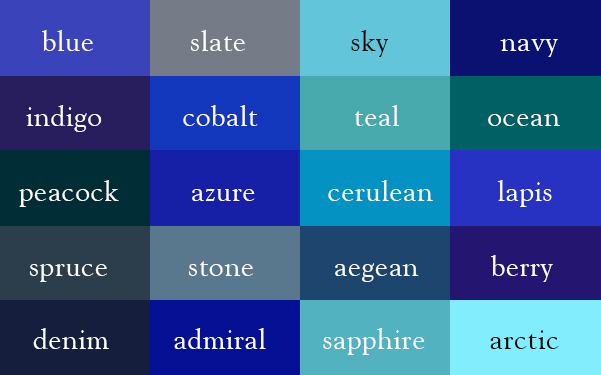 220 color Shades | รู้จักชื่อทั้ง “220 เฉดสี” ในภาษาอังกฤษ | as your mind wedding planner